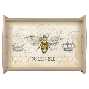 Plateau Peigne de miel de la Couronne royale de la Reine-E