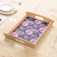 Romantique Purple & Rose Aquarelle Rose Floral