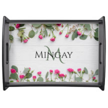 Roses sur Arrière - plan de bois peint blanc