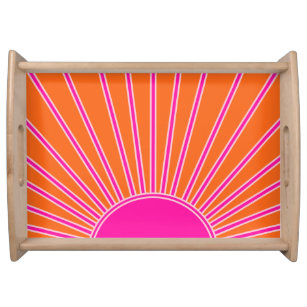Plateau Soleil Sunrise Orange Et Rose Chaud Preppy Sunshin