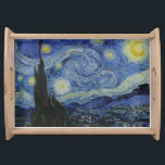 Plateau Vintage Van Gogh La Nuit étoilée<br><div class="desc">Ce design s'inspire de l'huile de Vincent van Gogh de 1889 sur toile,  "La nuit étoilée".</div>