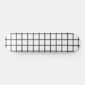Plateforme de skateboard à motif quadrillé blanc e (Horz)