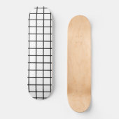 Plateforme de skateboard à motif quadrillé blanc e (Recto)