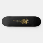 Plateforme de skateboard "Fleur géométrique en or" (Horz)