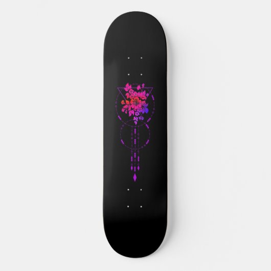 Plateforme de skateboard "Geometric Floral II" (Recto)