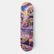 Plateforme de skateboard Miroir de Crâne Psychédél