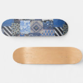 Plateforme de skateboard patchwork bleu (Horz)