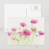 Platen van geverfde waterverf 3 briefkaart (Voorkant / Achterkant)