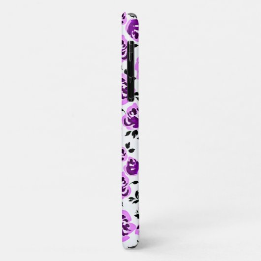 Platen van witte violette rozen Case-Mate iPhone case (Achterkant/links)