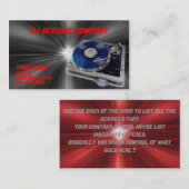 Platenspeler Dj Visitekaartje (Voorkant / Achterkant)