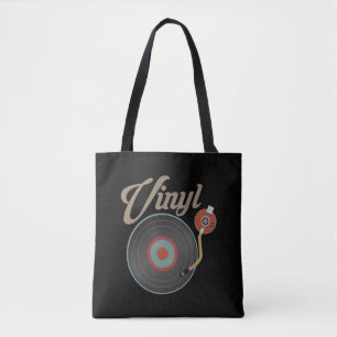 Platenspeler met vinylrecord Stijl Muziek Retro Re Draagtas
