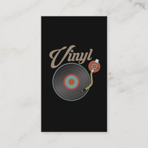 Platenspeler met vinylrecord Stijl Muziek Retro Re Visitekaartje