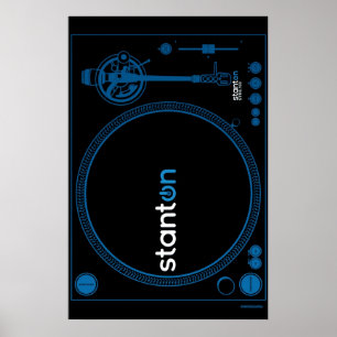 Platenspeler Poster Stanton - DJ Disk Jockey Vinyl