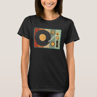 Platenspeler Retro Muziek Platenverzamelaar T-shirt