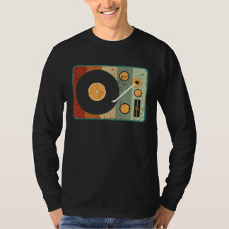 Platenspeler Retro Muziek Platenverzamelaar T-shirt