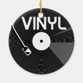 Platenspeler vinylrecord keramisch ornament (Achterkant)