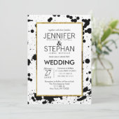 Plates-formes d'encre noire et invitations à des m (Debout devant)