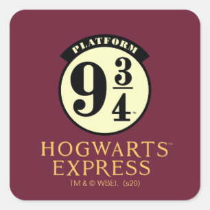 Platform 9 3/4 HOGWARTS™ EXPRESS-pictogram Vierkante Sticker