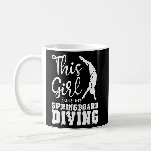 Platform Diver Girl - Springboard Diving Koffiemok (Links)