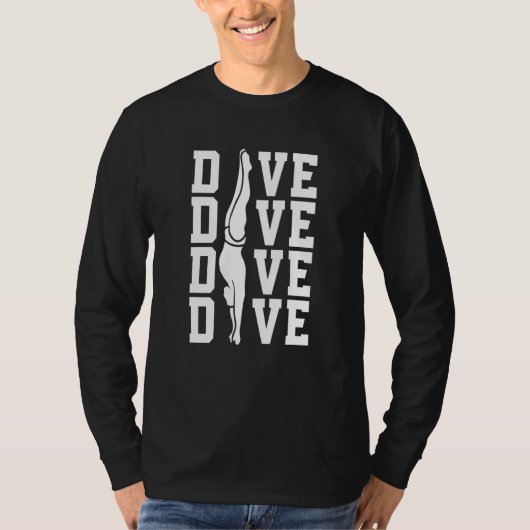 Platform Diver Springboard Diving  3 T-shirt (Voorkant)