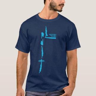 Platform Duiken Concurrerende Duiker Kunst T-shirt
