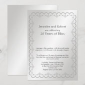 Platina 20e trouwjubileum kaart (Voorkant / Achterkant)