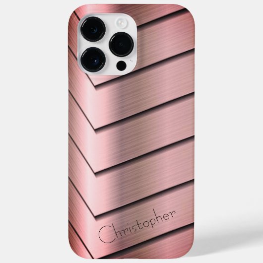 Platina Brons Roestvrij Staal Print Case-Mate iPhone Case (Achterkant)