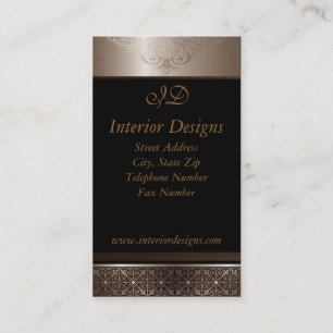 Platina op zwarte Visitekaartjes