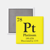 Platina Periodieke Tabel Magneet (Voorkant / Achterkant)