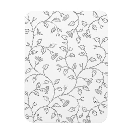 Platina, Sneeuw Drift, Star Dust decoratief ontwer Magneet (Verticaal)