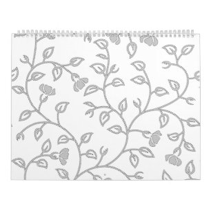 Platina, sneeuwfort, Star Dust decorative Design. Kalender