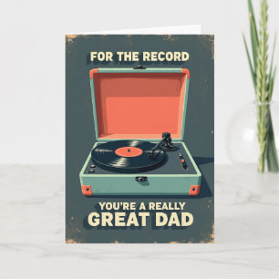 Platine à Disques Sarcelle Carte de Super Papa