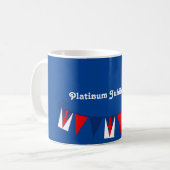 Platine bleue 2022 Jubilee Café Mug (Devant gauche)