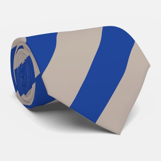 Platine et cravate Diagonal-Rayée bleue (Roulé)