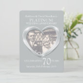 Platine mariage photo du coeur 70 ans invitation d (Debout devant)