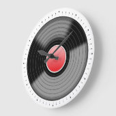 Platine Vinyle Classique Horloge Murale LP (Angle)