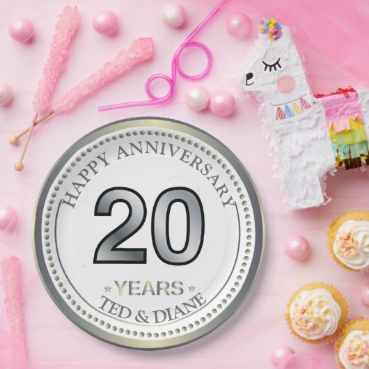 Platinum 20e Jubileum papier Bord (Feest)