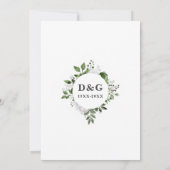 Platinum 70th Wedding Jubileum Monogram Bloemen Kaart (Achterkant)