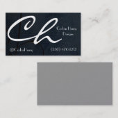 Platinum Black Canvas Visitekaartjes (Voorkant / Achterkant)