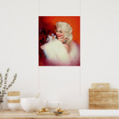 Platinum blond Posing Pin-up Poster (Keuken)