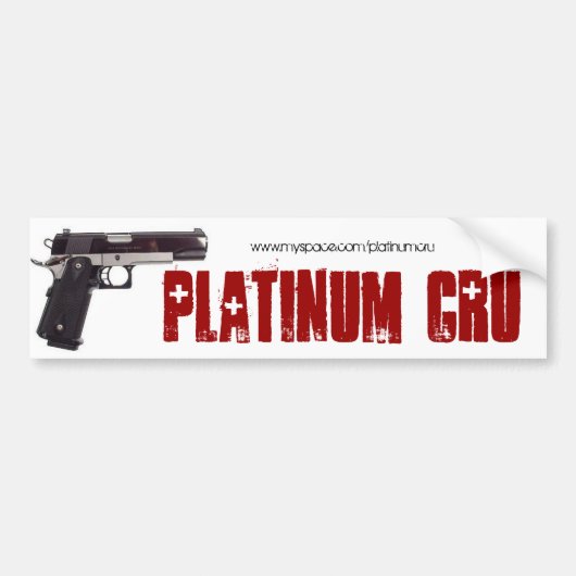 Platinum Cru Bumpersticker (Voorkant)