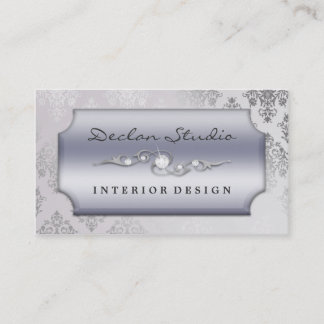 Platinum Dashing Damask Mode/Interior Design Visitekaartje