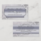 Platinum Dashing Damask Mode/Interior Design Visitekaartje (Voorkant / Achterkant)