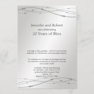 Platinum Dots 20e huwelijksjubileum Kaart