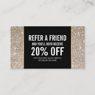 Platinum Glitter en Glamour Referral Kaart