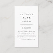 Platinum Glow Makeup Artist Visitekaartje (Achterkant)