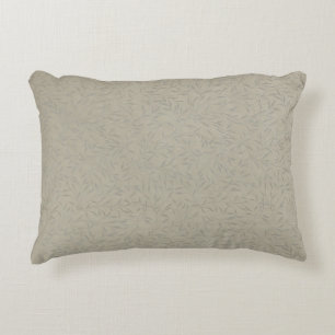 Platinum Gray Embossed Leaf Vines Accent Kussen