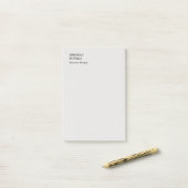 Platinum gray minimalistisch modern post-it® notes (Op bureau)