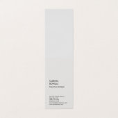 Platinum gray minimalistisch modern visitekaartjes (Buitenkant ongevouwen)