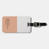 Platinum Gray Trendy Modern Minimalist Bagagelabel (Voorkant horizontaal)